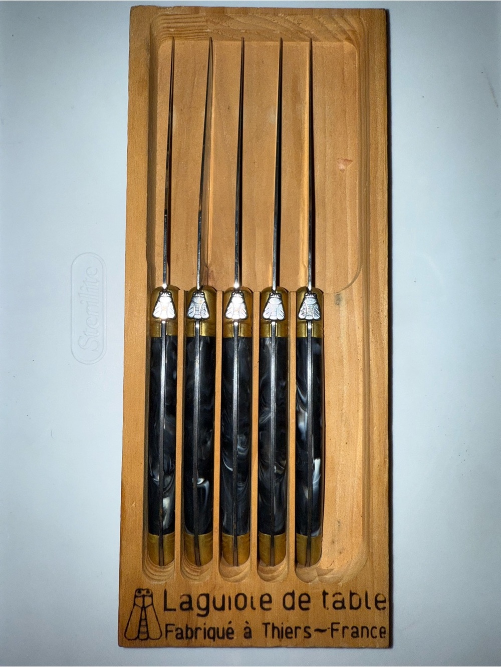 Laguiole de table steak knives set of 5 made in France